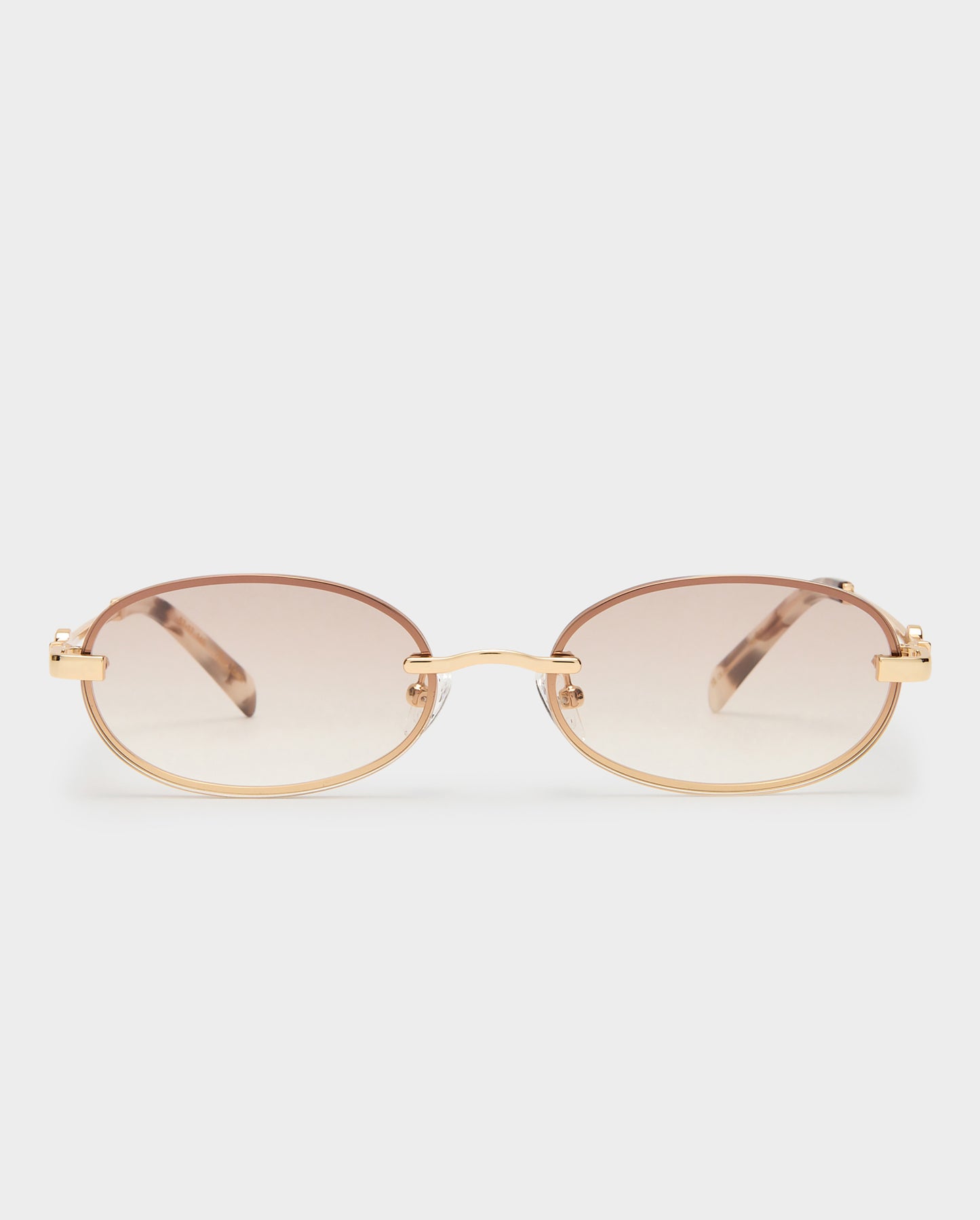 The Jean Gold Female Oval Sunglasses | Luv Lou