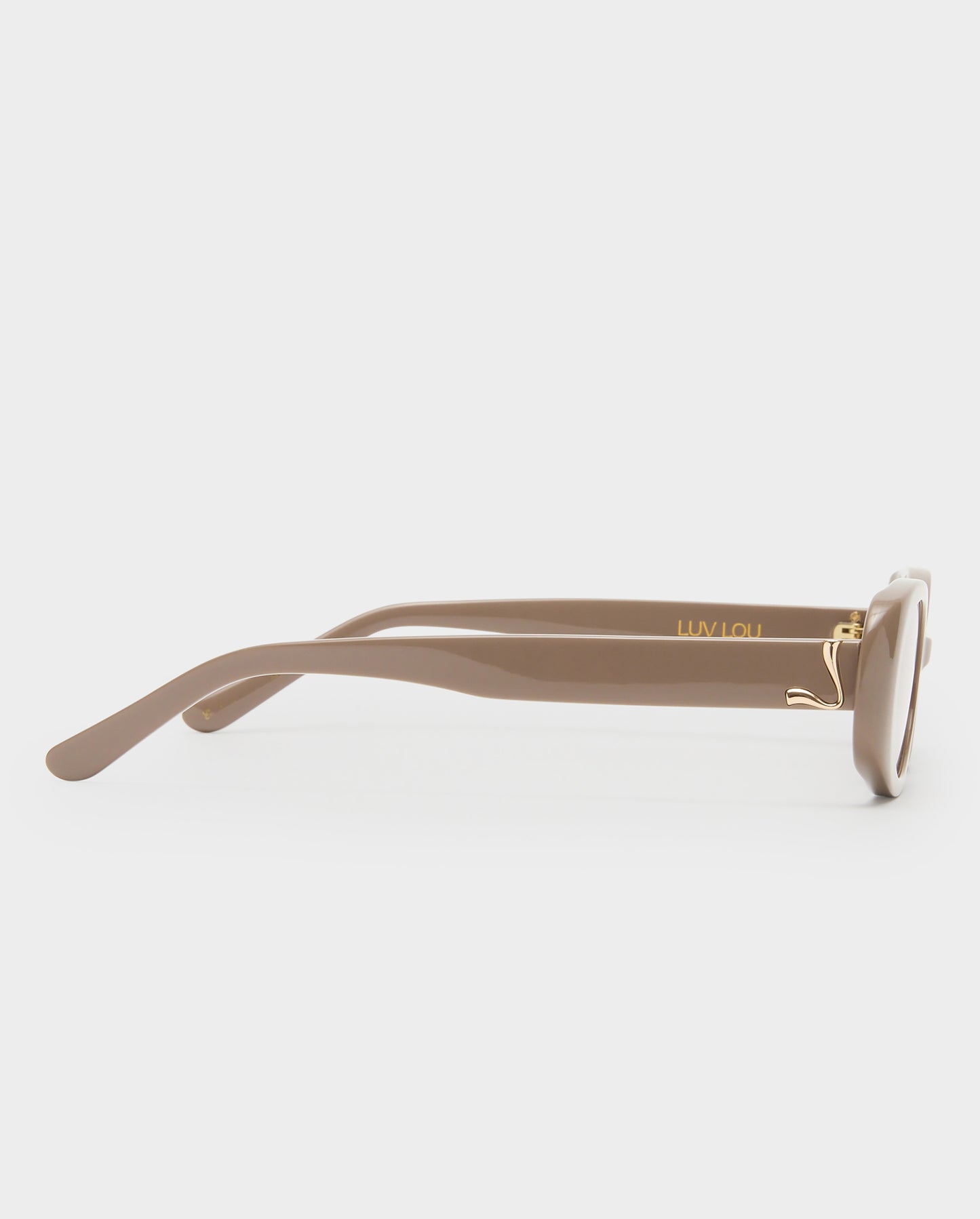 The Morgan Taupe Female Oval Sunglasses | Luv Lou