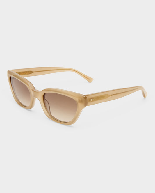 The Drew Bisque Female Cat-Eye Sunglasses | Luv Lou