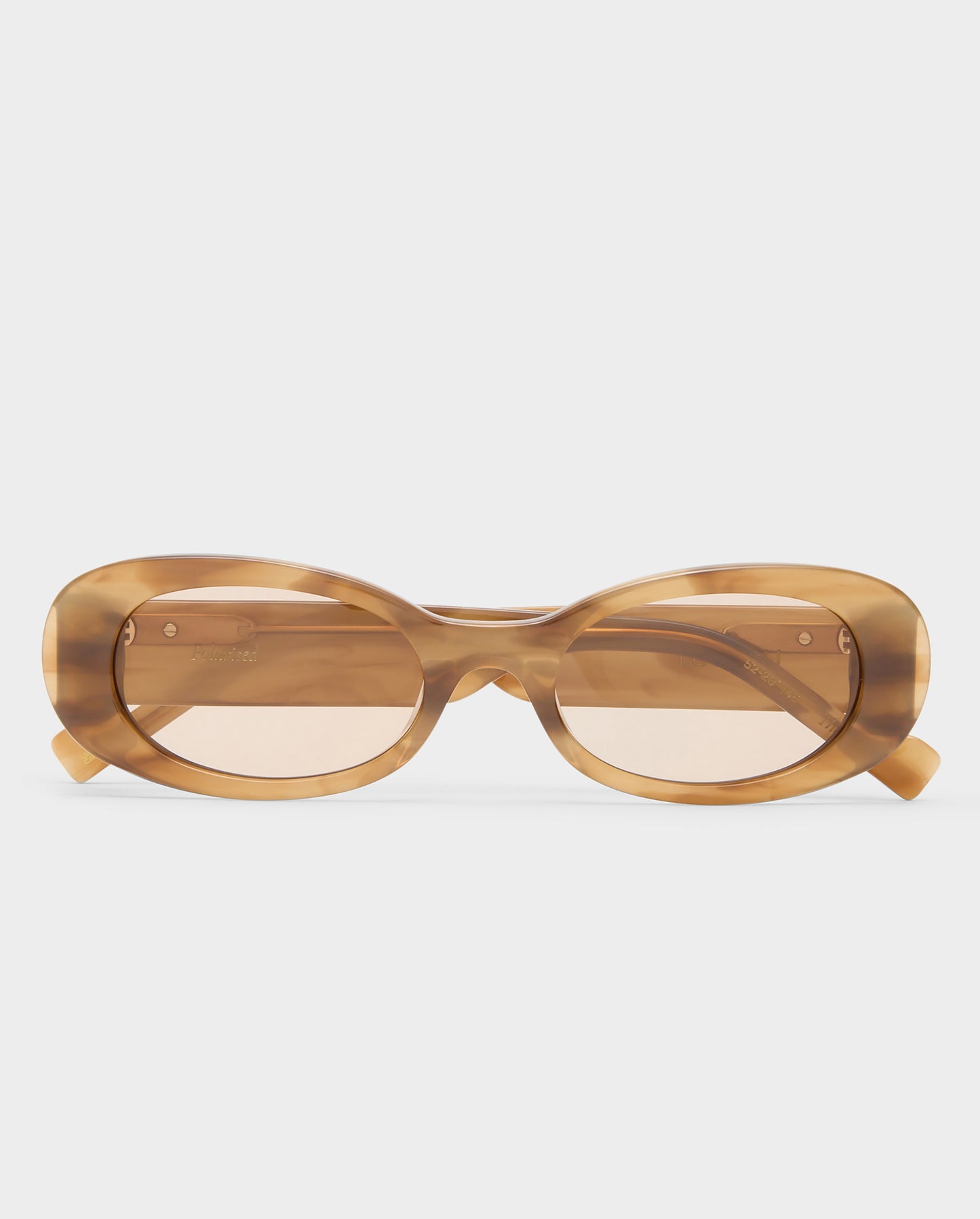 The Ellidy Hazelnut Female Oval Sunglasses | Luv Lou