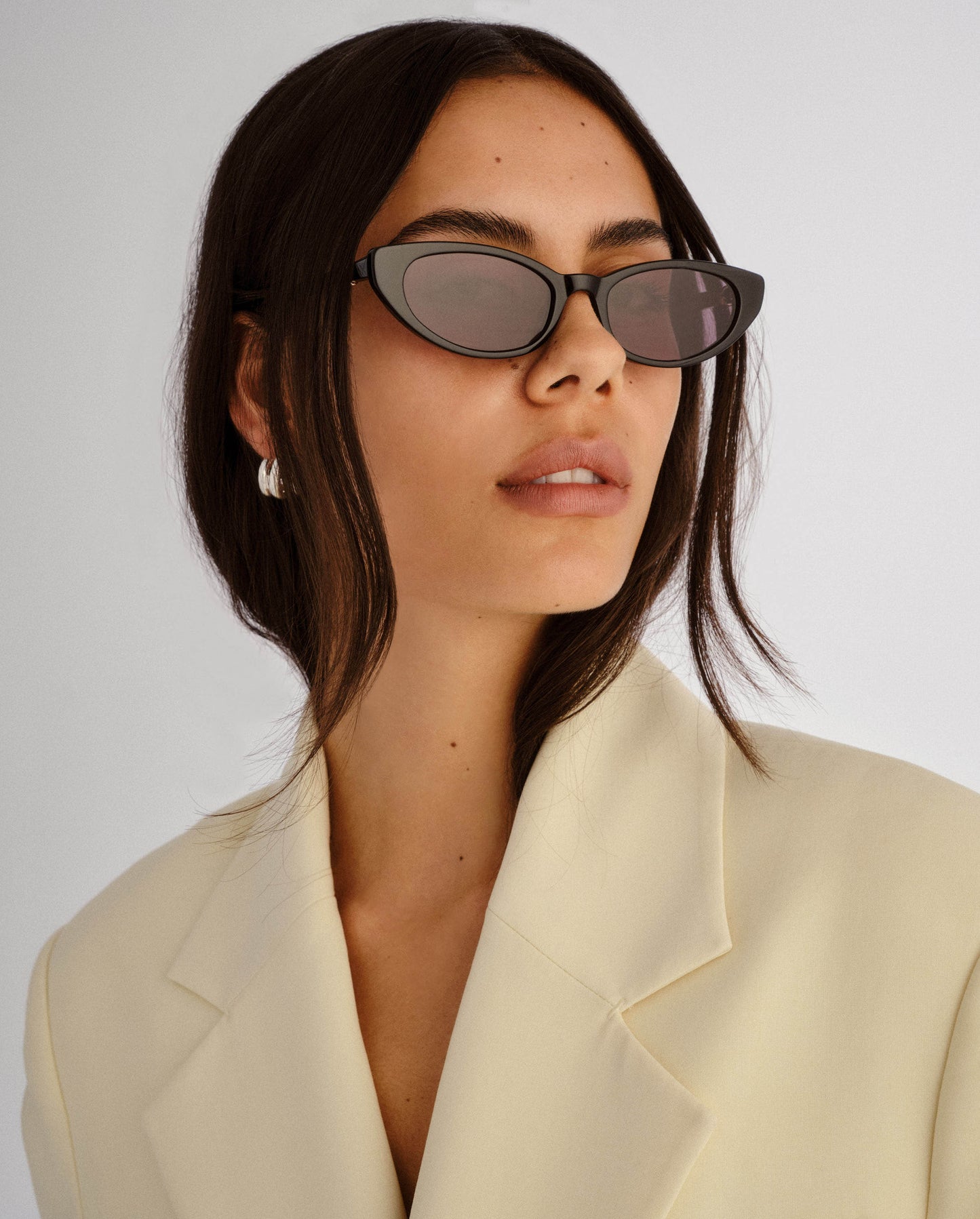 The Blair Black Female Cat-Eye Sunglasses | Luv Lou