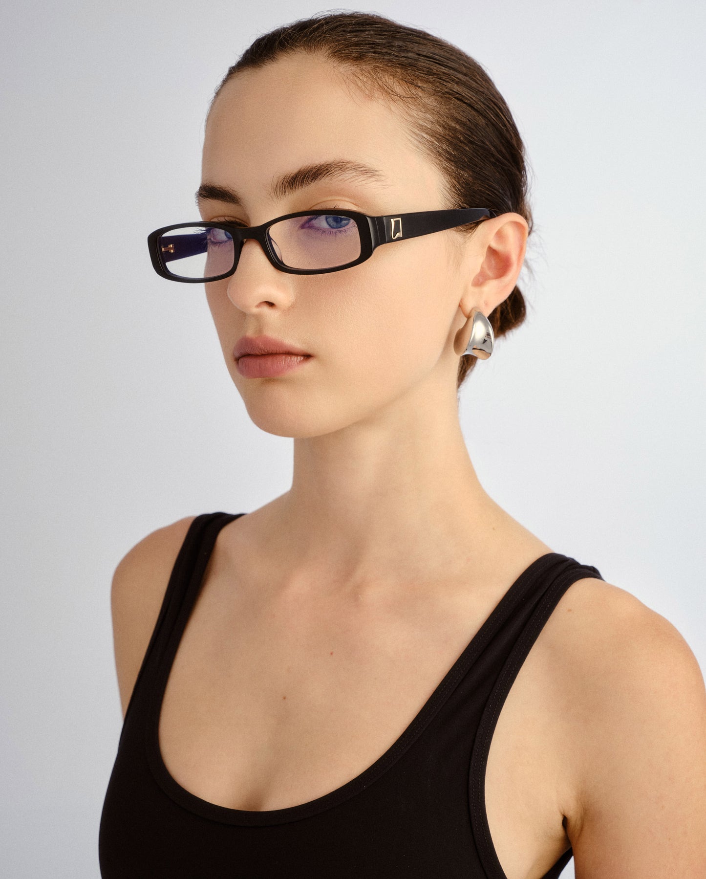 The Eden Black Female Rectangle Blue Light | Luv Lou