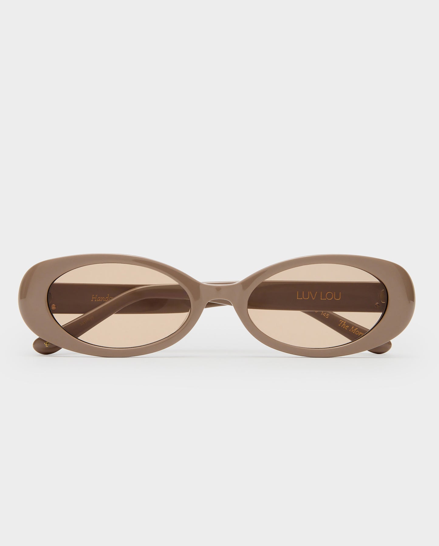 The Morgan Taupe Female Oval Sunglasses | Luv Lou