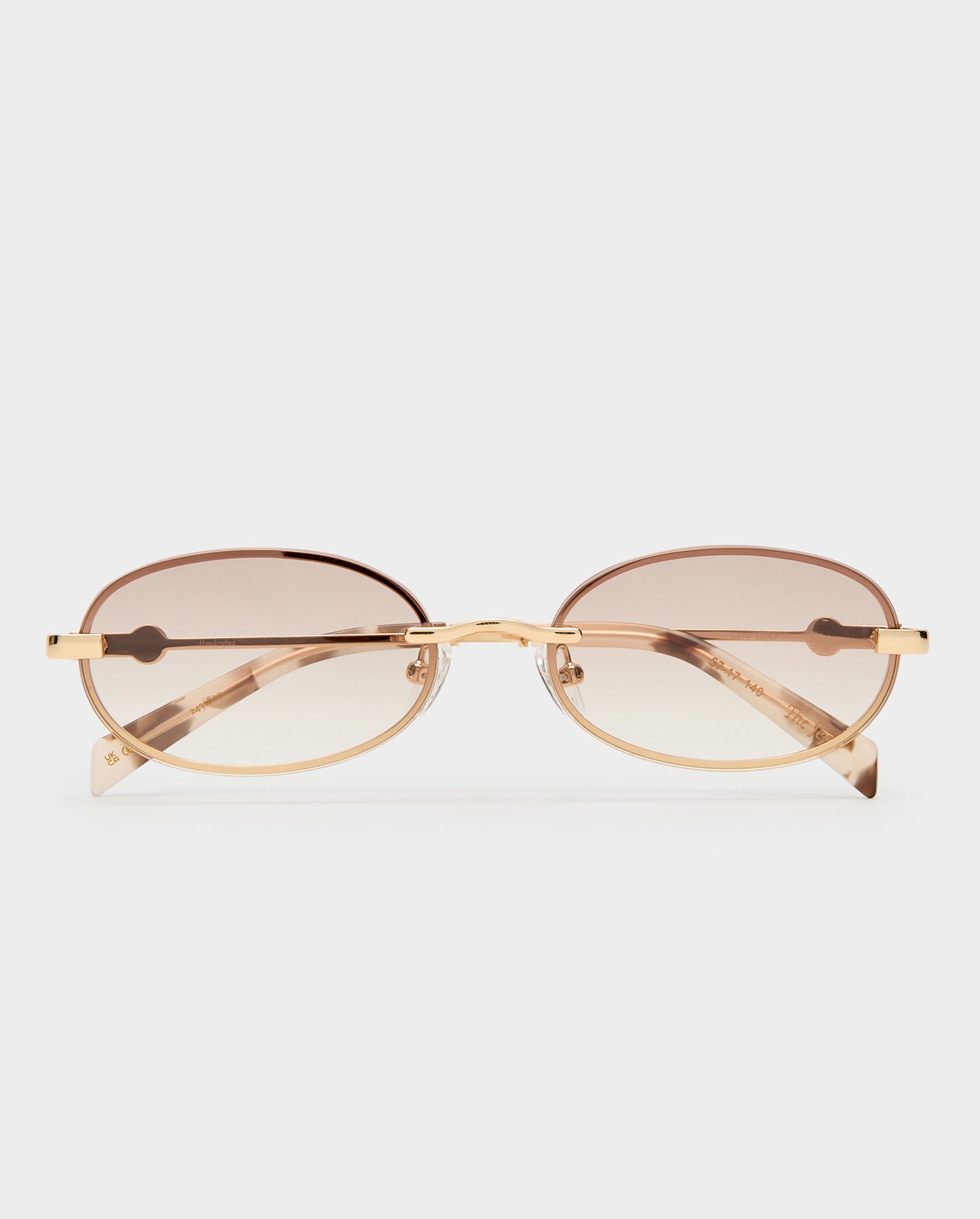 The Jean Gold Female Oval Sunglasses | Luv Lou