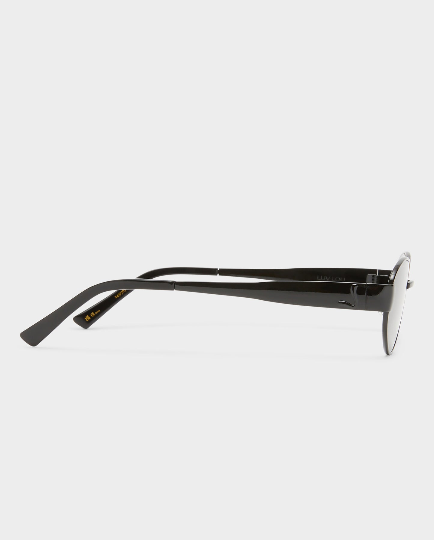 The Boston Black Female Oval Sunglasses | Luv Lou