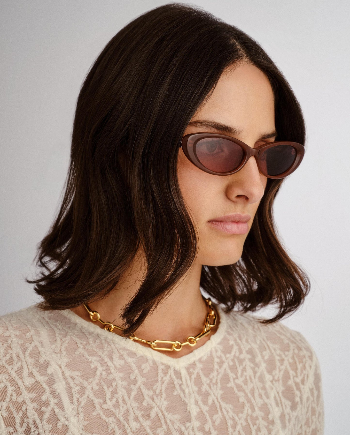 The Sonny Auburn Female Cat-Eye Sunglasses | Luv Lou