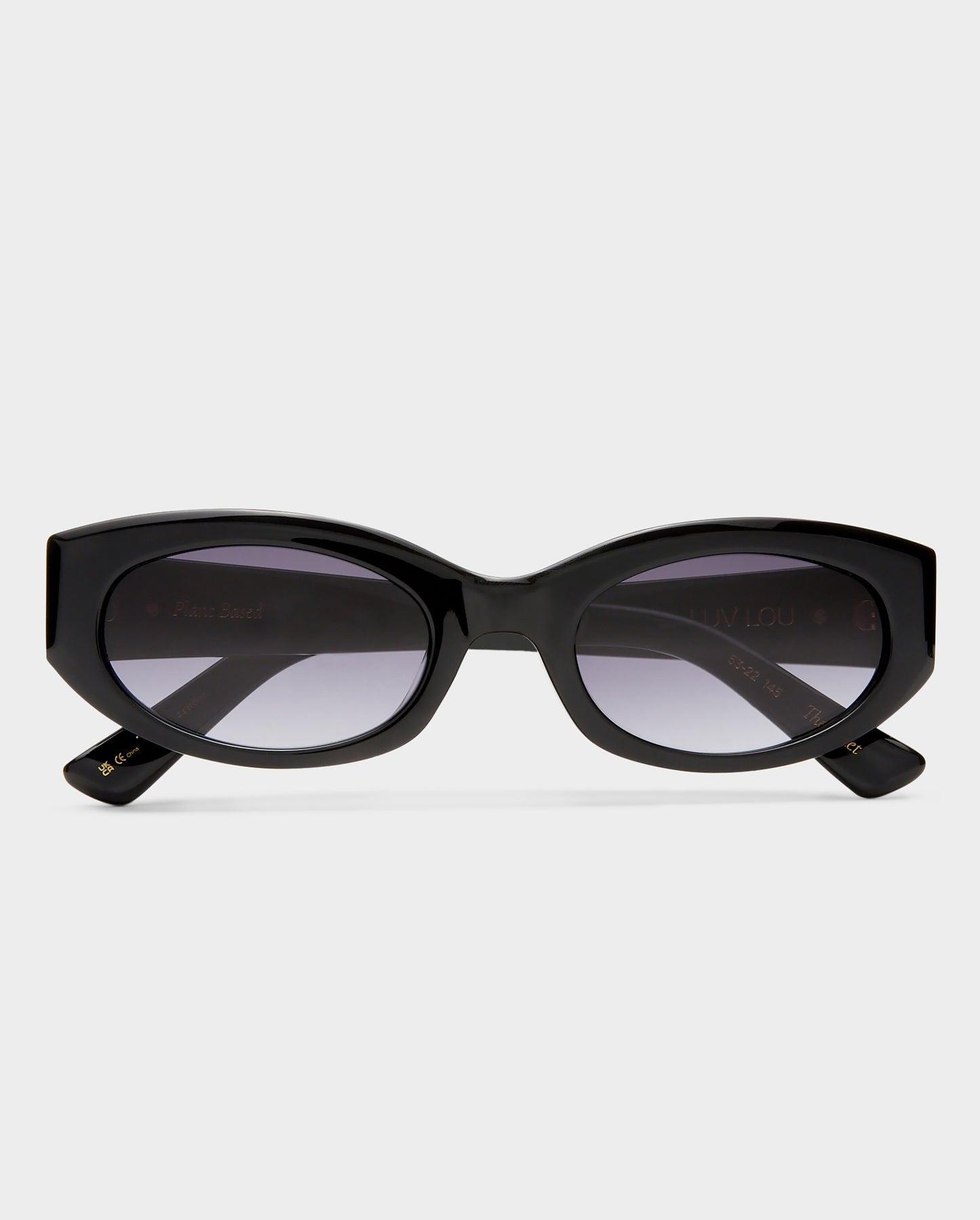 The Juliet Black Female Oval Sunglasses | Luv Lou