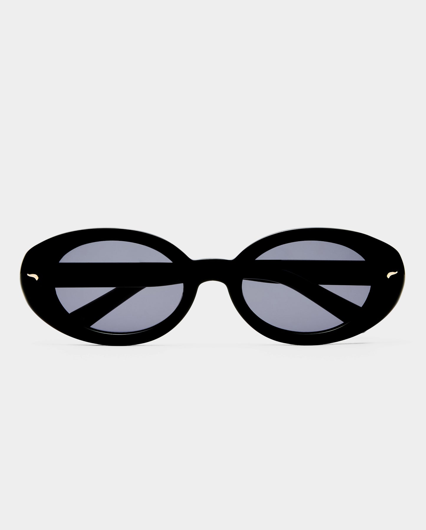 The Audrey Black Female Oval Sunglasses | Luv Lou