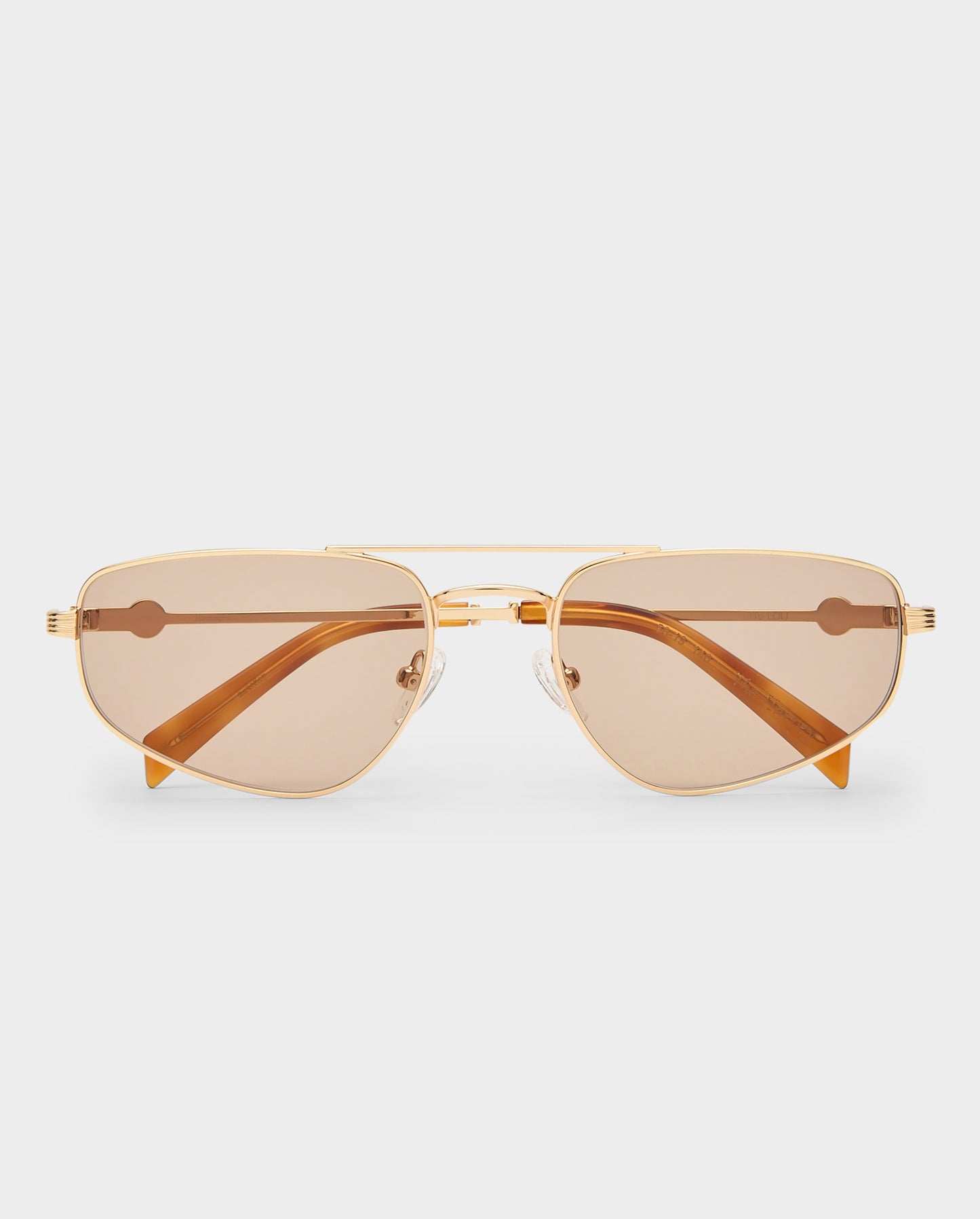 The Harvey Gold Female Aviator Sunglasses | Luv Lou