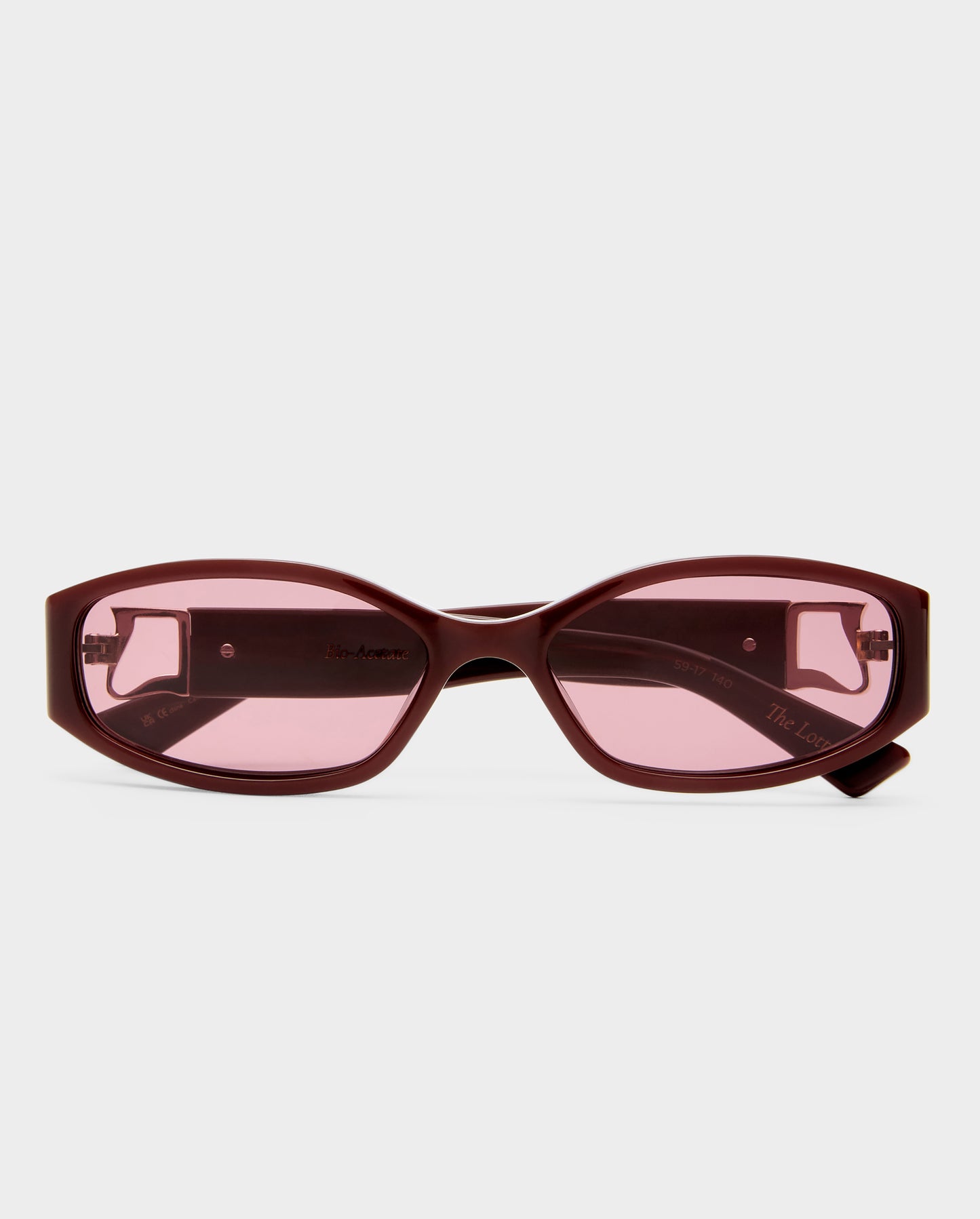 The Lottie Cherry Female Rectangle Sunglasses | Luv Lou