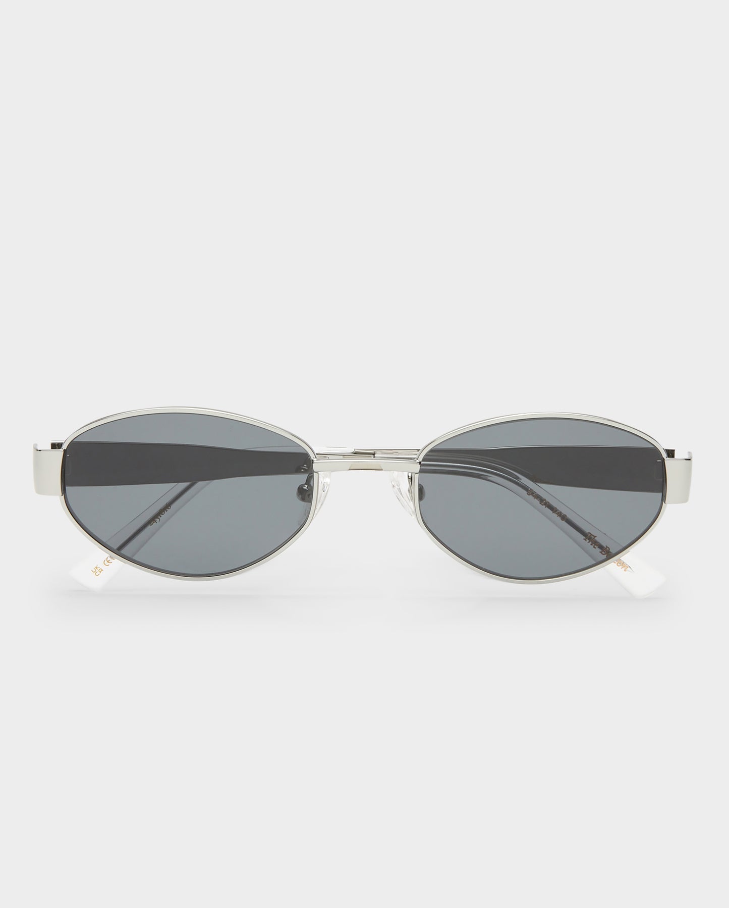 The Boston Silver Female Oval Sunglasses | Luv Lou