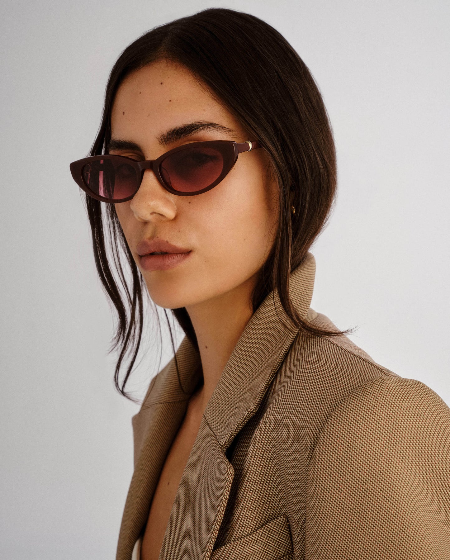 The Blair Cherry Female Cat-Eye Sunglasses | Luv Lou