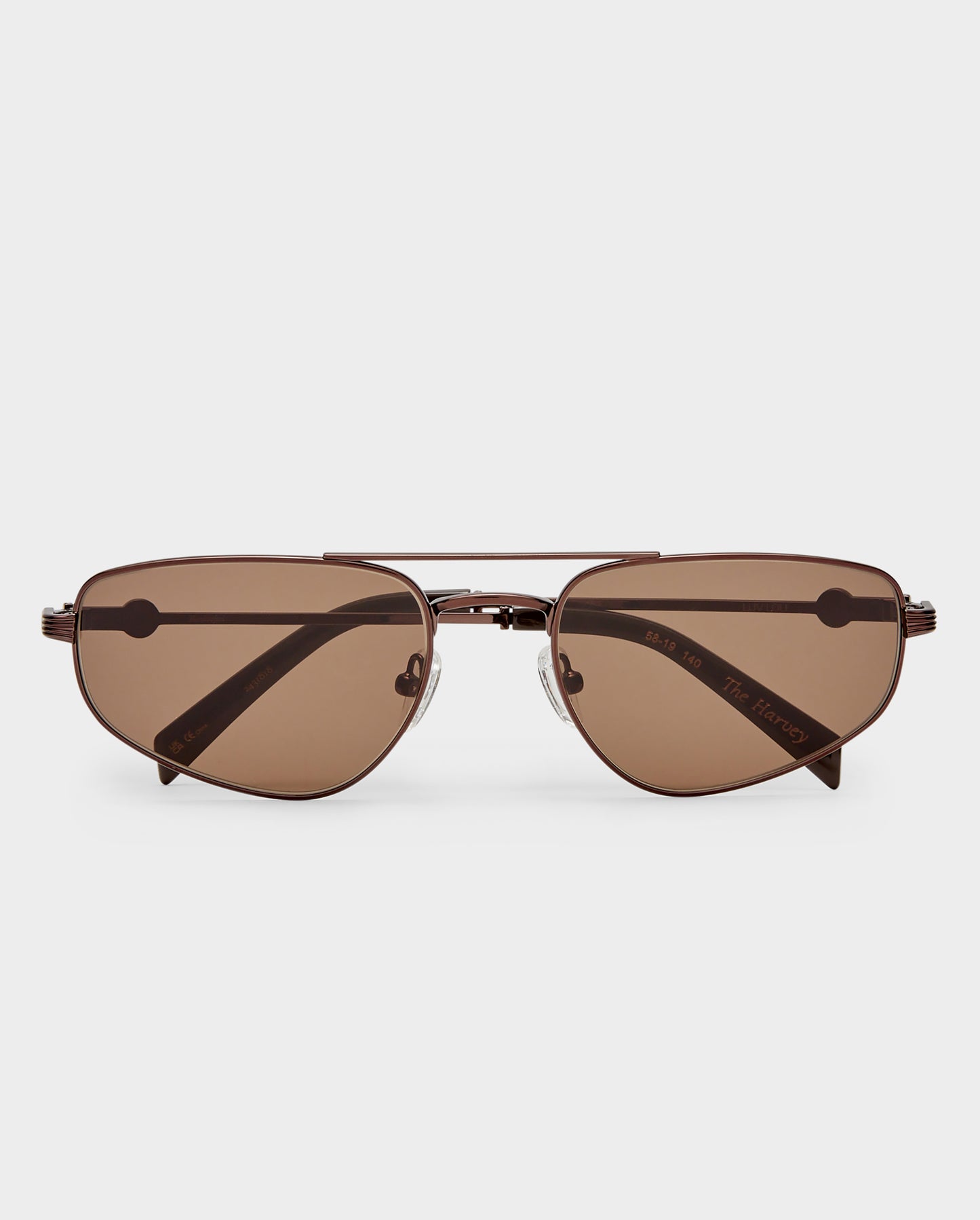 The Harvey Bronze Female Aviator Sunglasses | Luv Lou