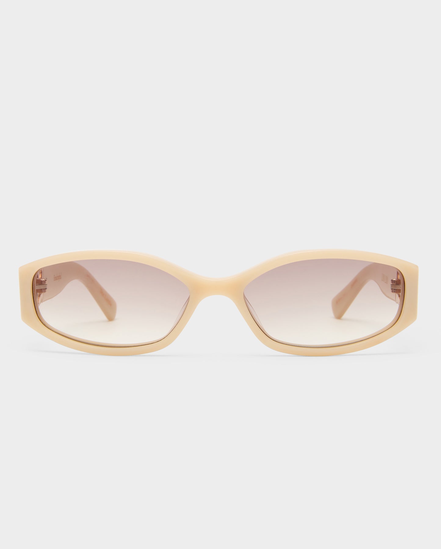 The Lottie Nude Haze Female Rectangle Sunglasses | Luv Lou