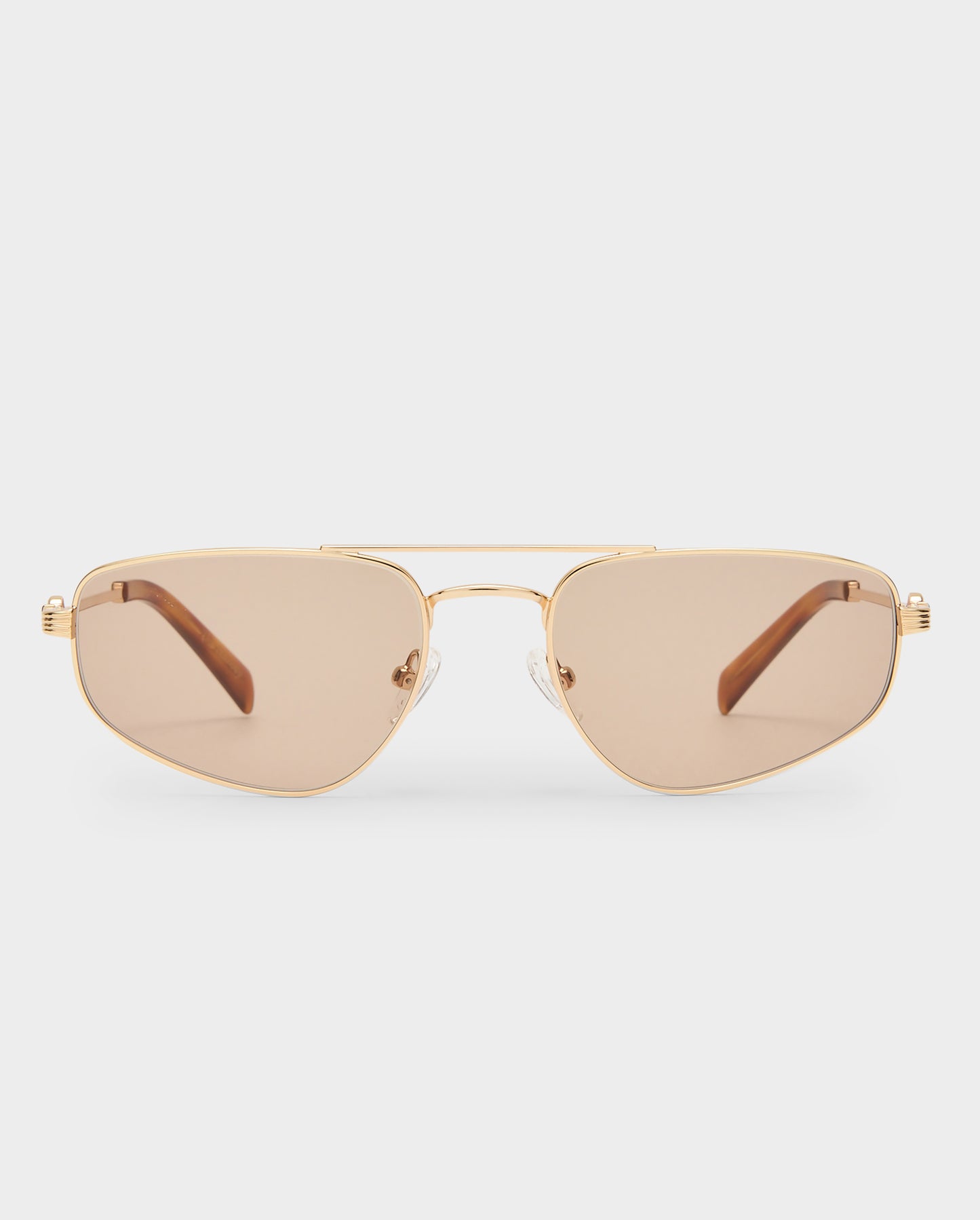 The Harvey Gold Female Aviator Sunglasses | Luv Lou