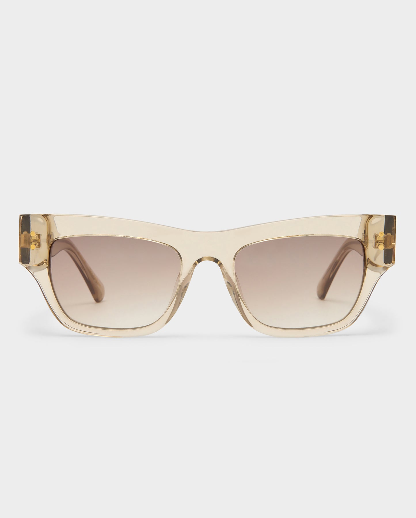The Addison Crystal Latte Female Cat-Eye Sunglasses | Luv Lou