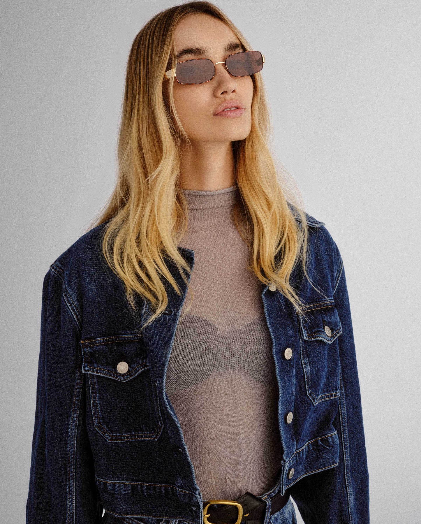 The Ryan Tort Female Rectangle Sunglasses | Luv Lou