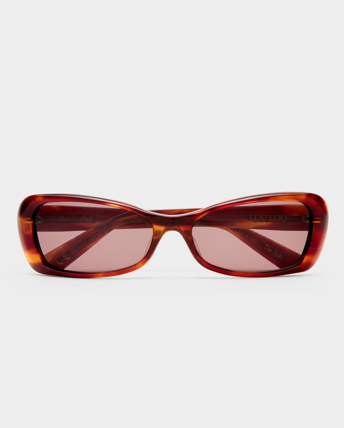 The Suki Maple Tort Female Rectangle Sunglasses | Luv Lou