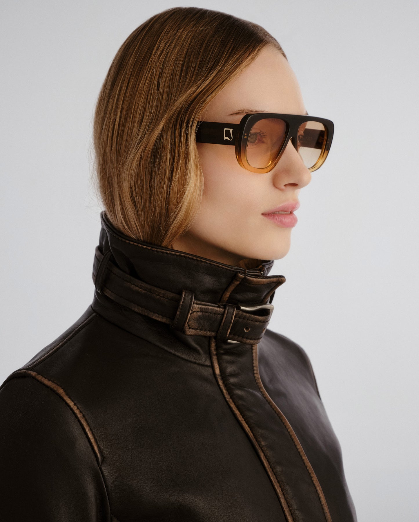 The Dionne Cinnamon Female Aviator Sunglasses | Luv Lou