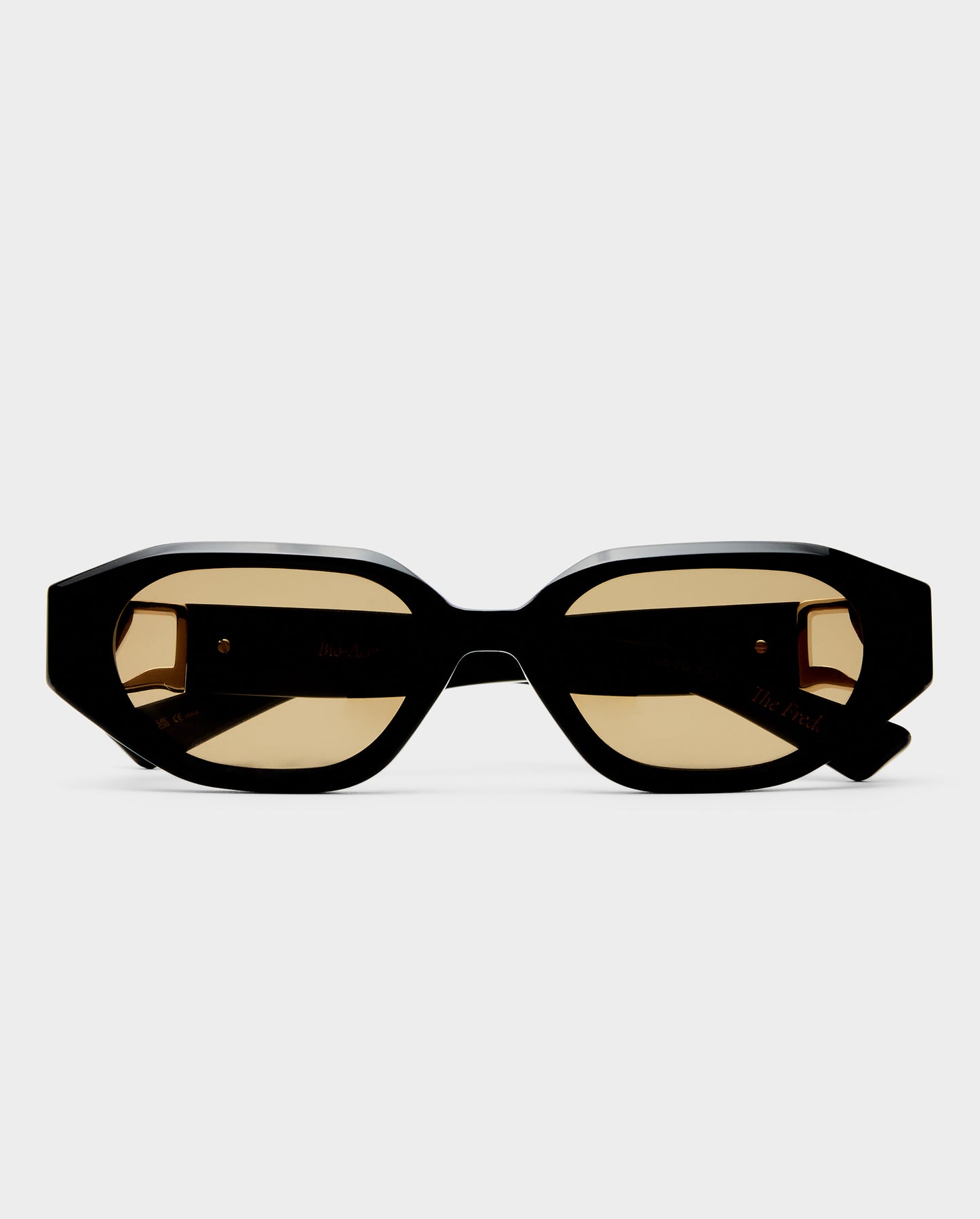 The Freddie Black Female Oval Sunglasses | Luv Lou