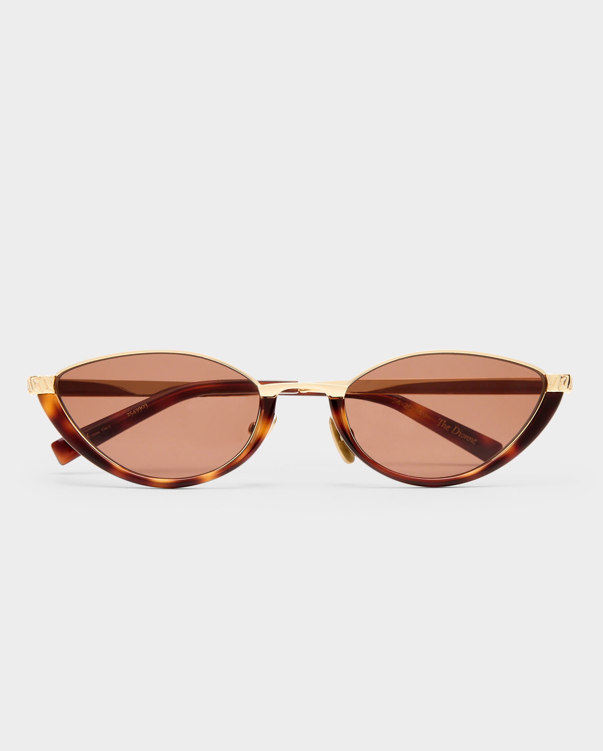 The Lia Gold Female Cat-Eye Sunglasses | Luv Lou