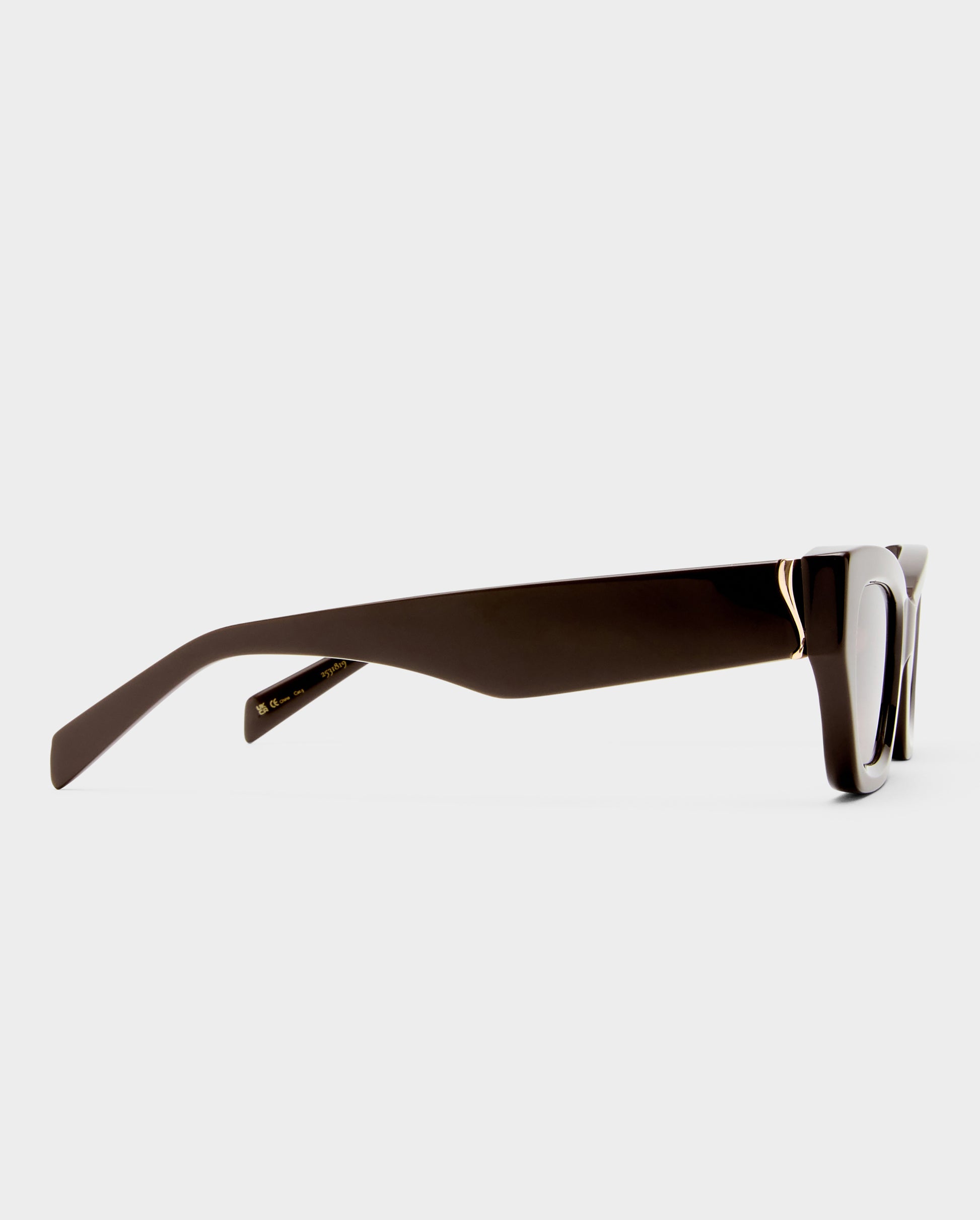 The Sutton Dark Chocolate Female Cat-Eye Sunglasses | Luv Lou