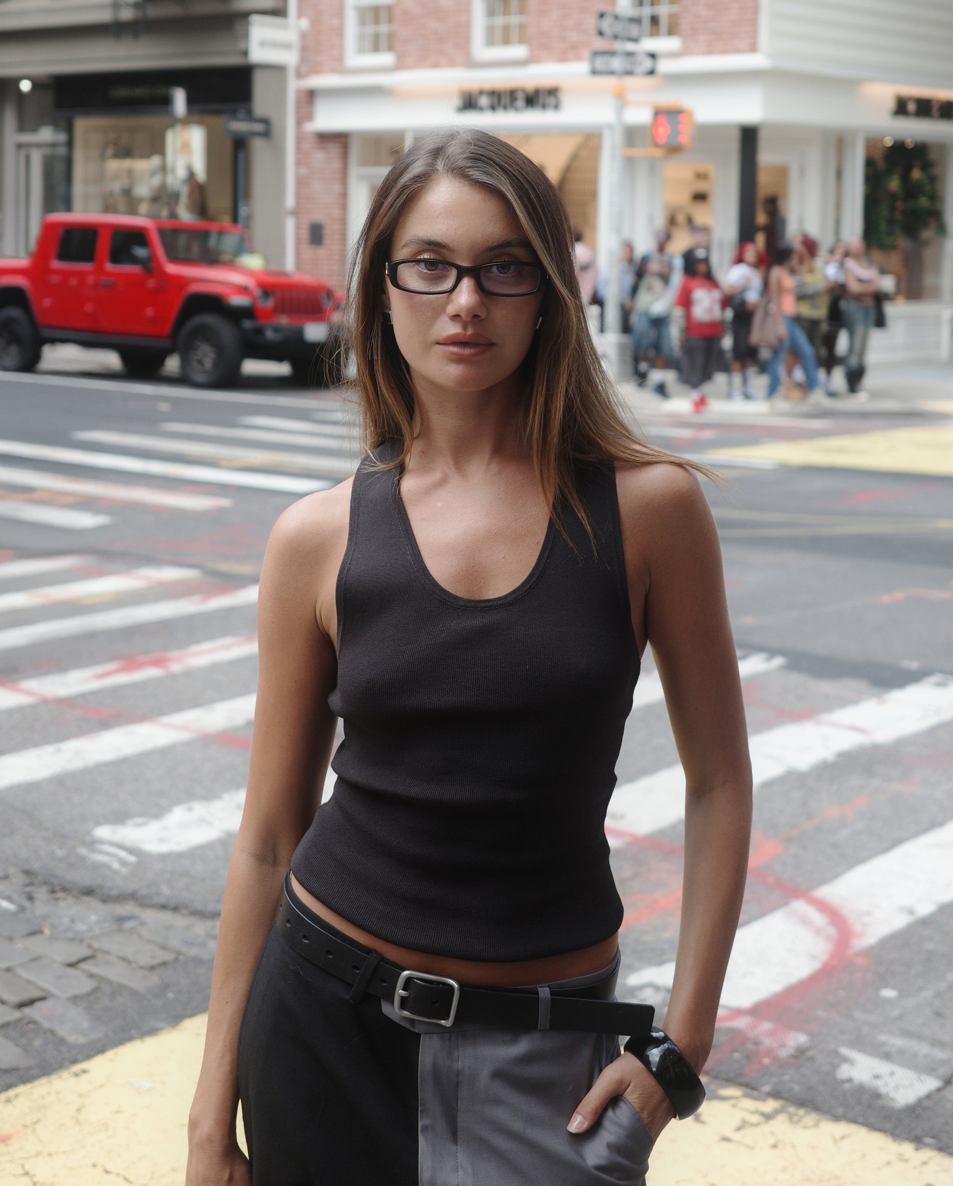 The Eden Black Female Rectangle Blue Light | Luv Lou