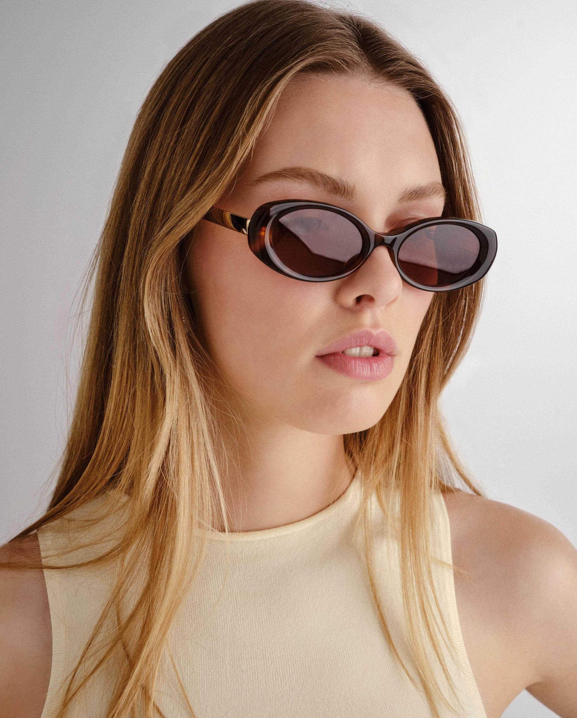 The Honey Tort Female Oval Sunglasses | Luv Lou