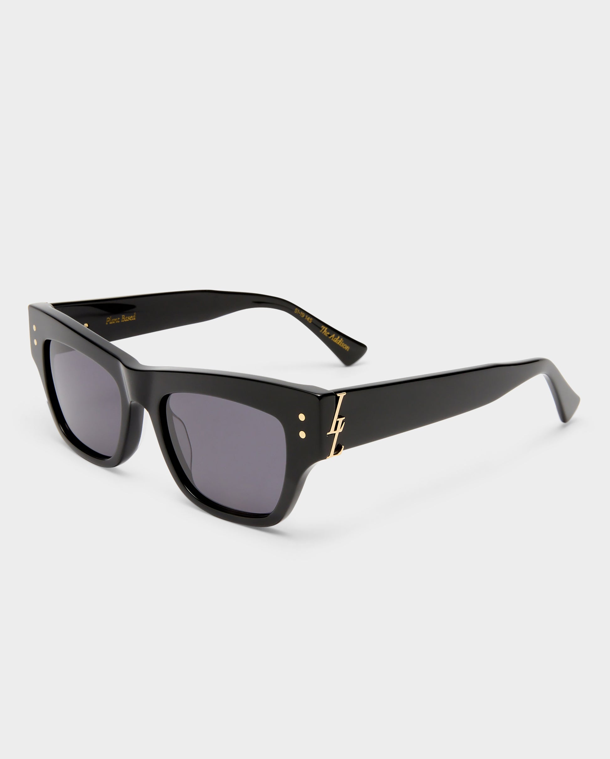 The Addison Black Female D-Frame Sunglasses | Luv Lou