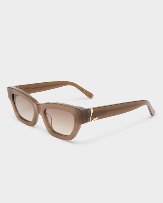 The Carmel Taupe Female Cat-Eye Sunglasses | Luv Lou