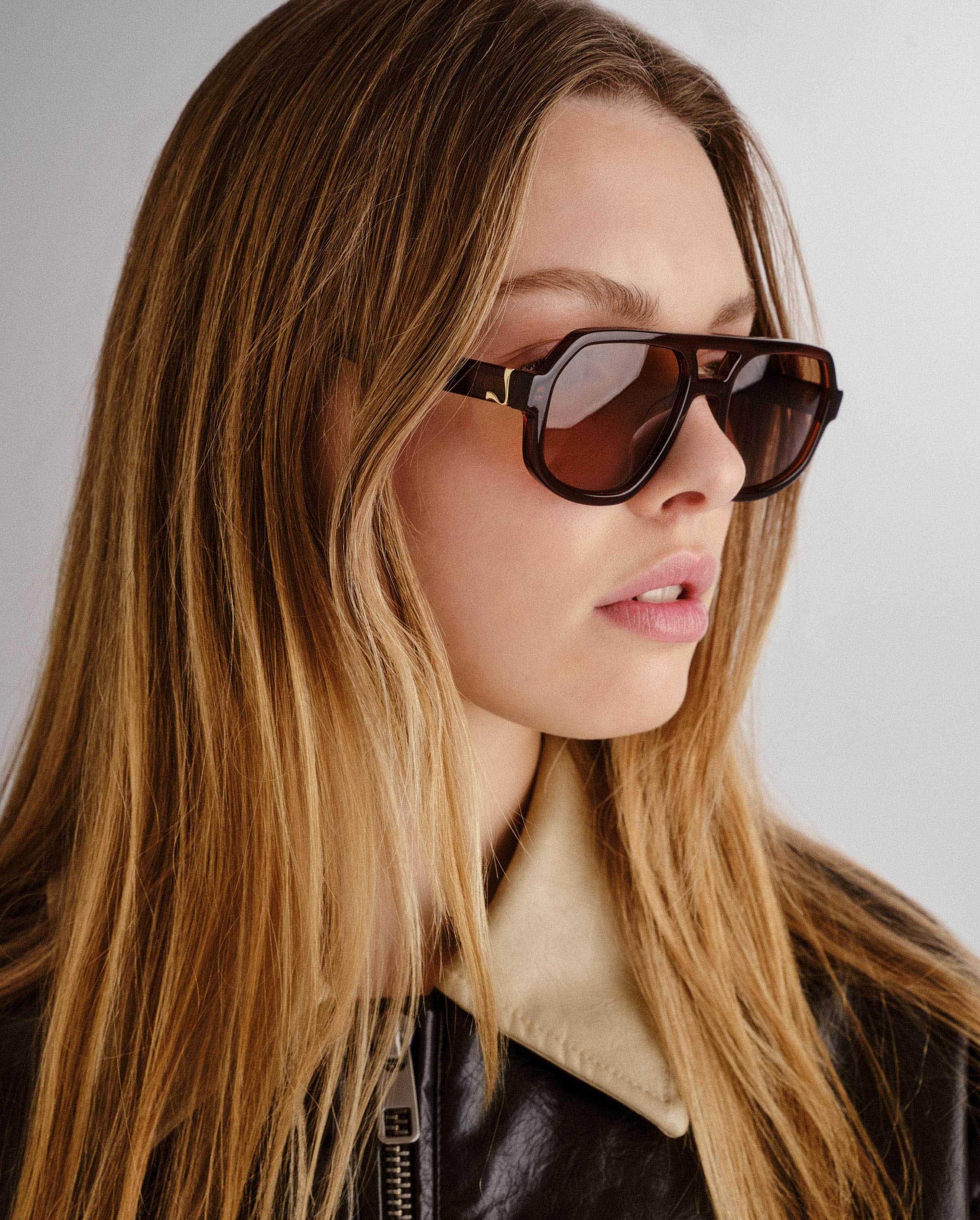 The Banks Cherry Crystal Female Aviator Sunglasses | Luv Lou