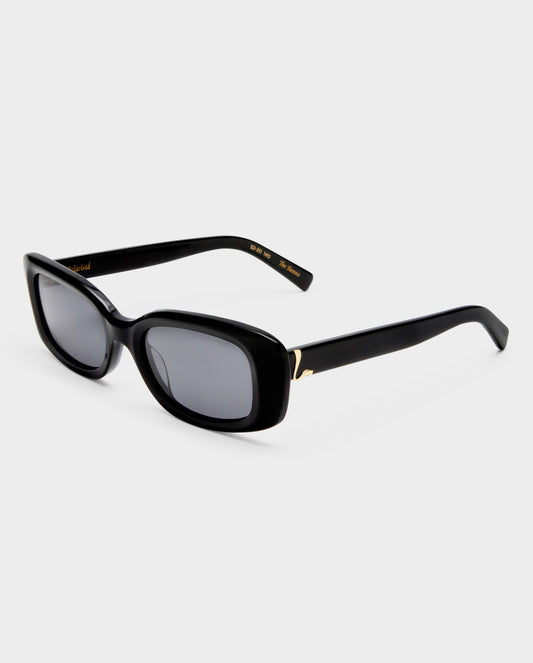 The Sienna Black Female Rectangle Sunglasses | Luv Lou