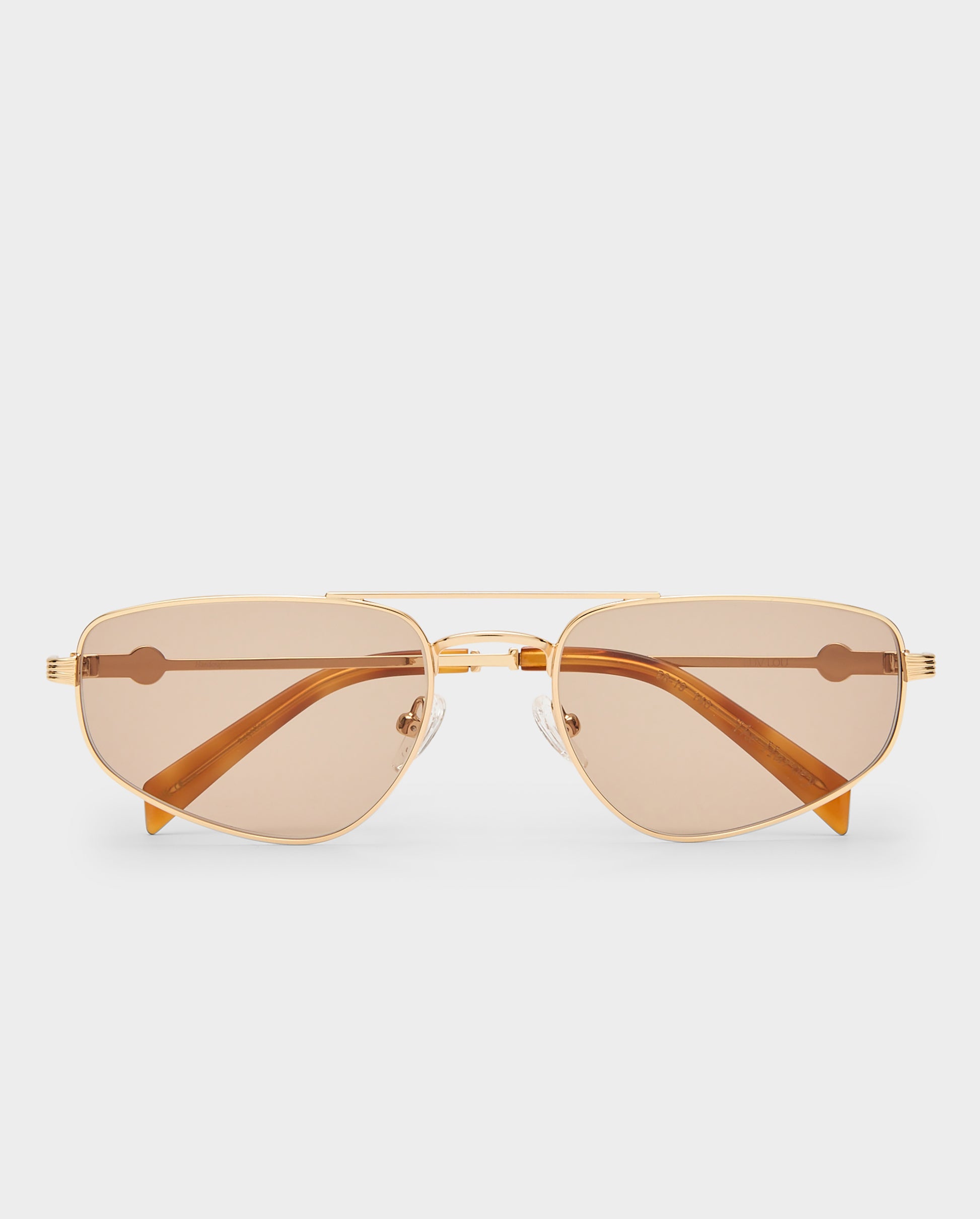 The Harvey Gold Female Aviator Sunglasses | Luv Lou