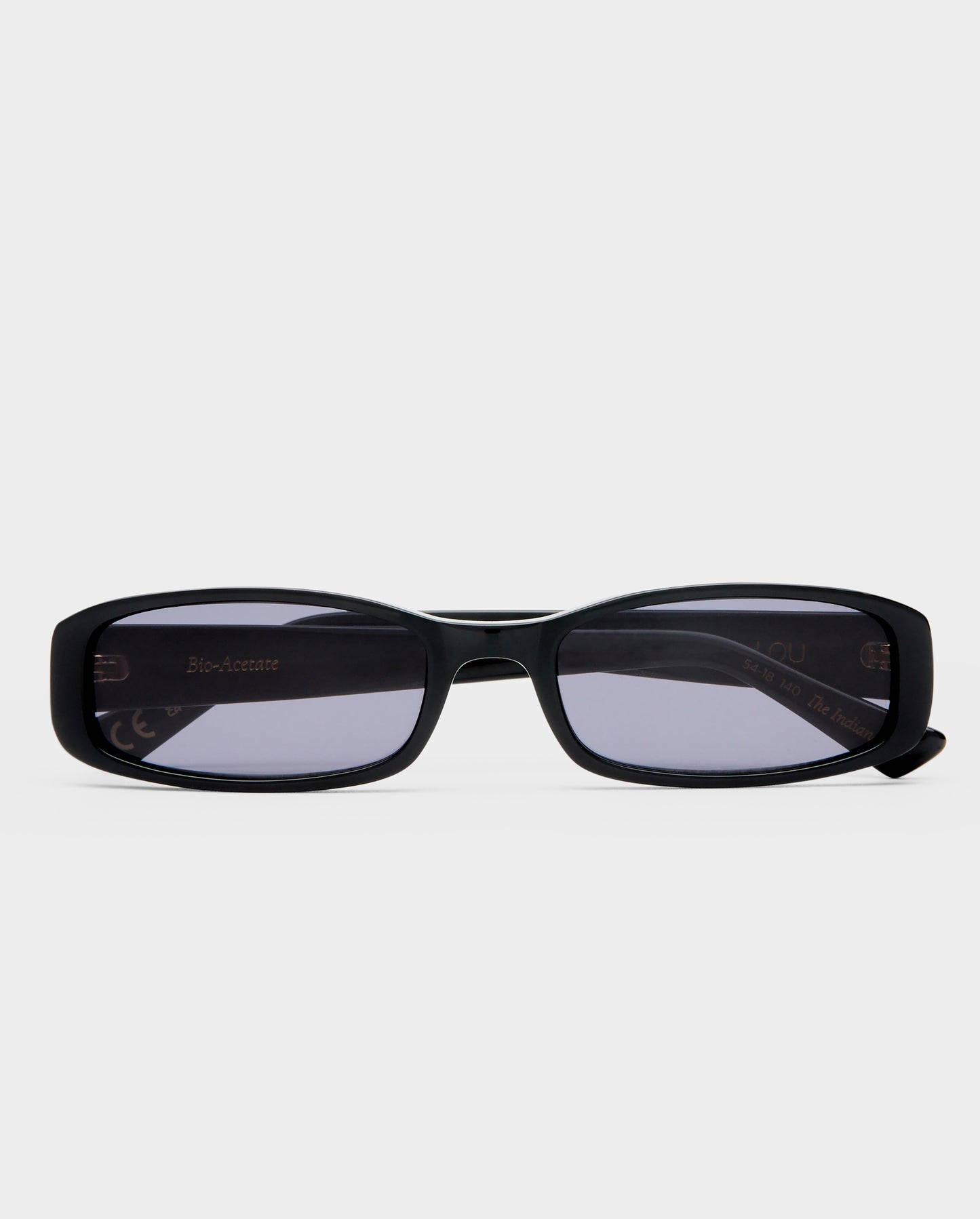 The Indiana Black Female Rectangle Sunglasses | Luv Lou