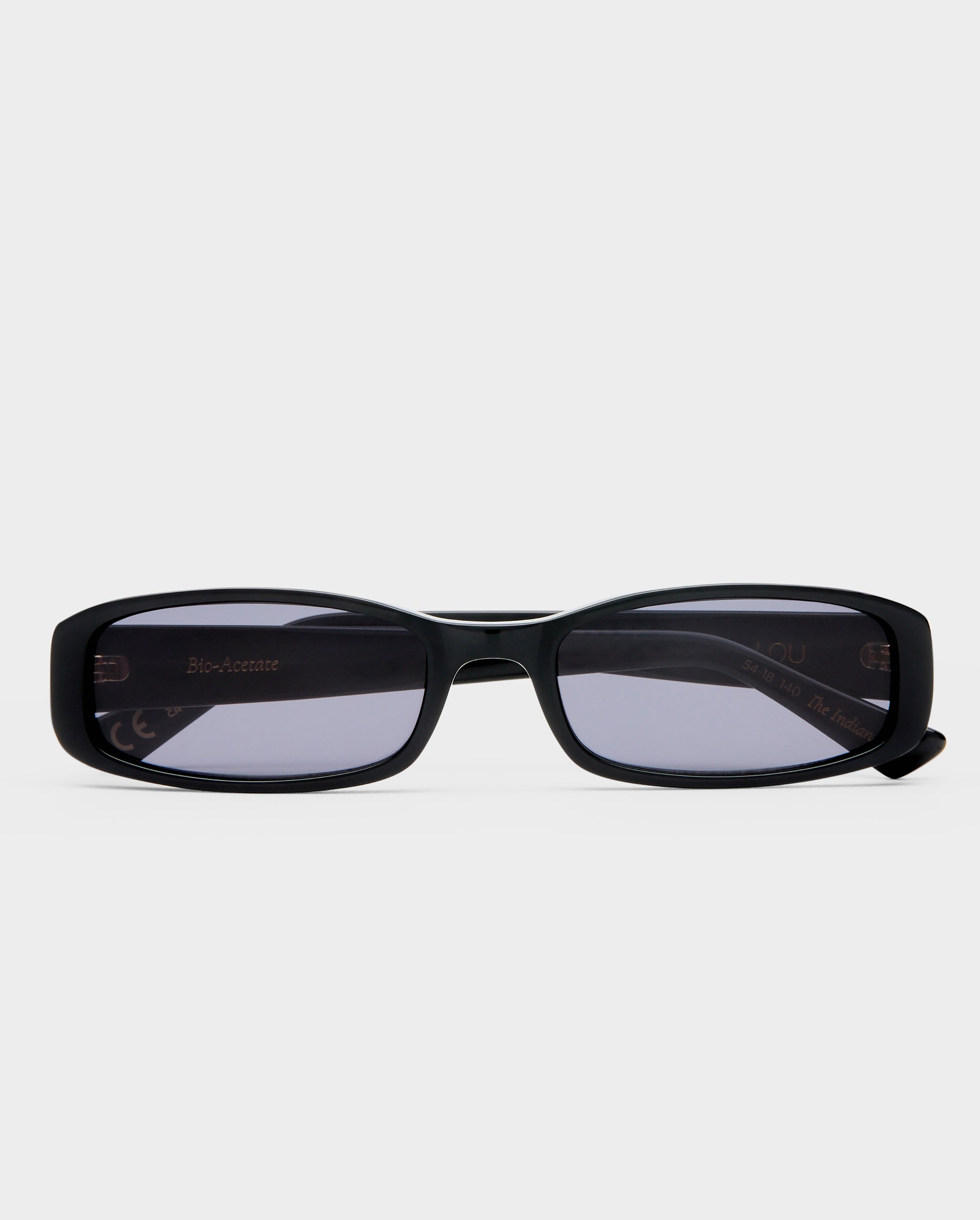 The Indiana Black Female Rectangle Sunglasses | Luv Lou