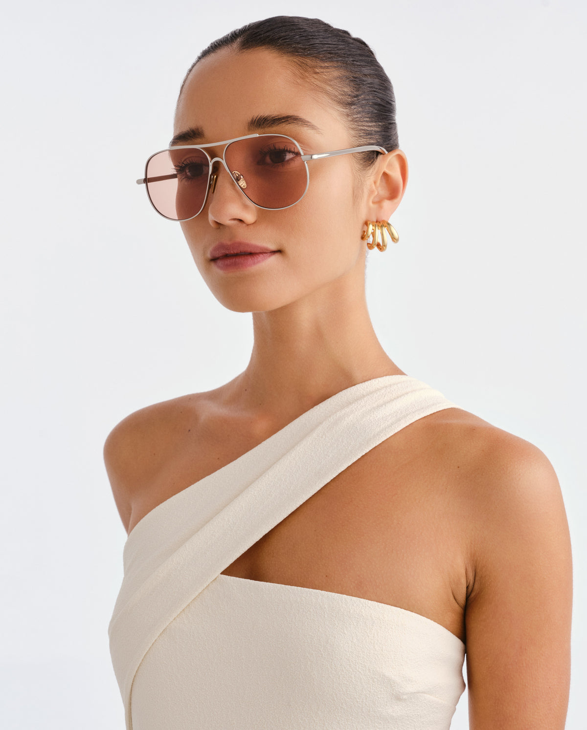 The Carter Silver Female Aviator Sunglasses | Luv Lou