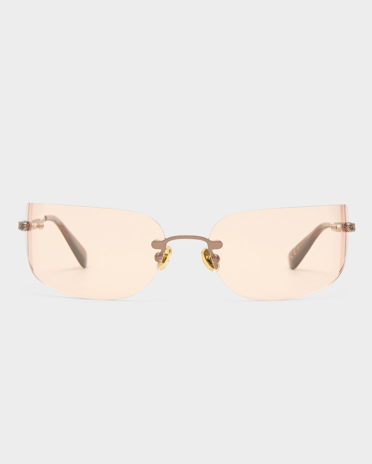 The River Bronze Female Rectangle Sunglasses | Luv Lou