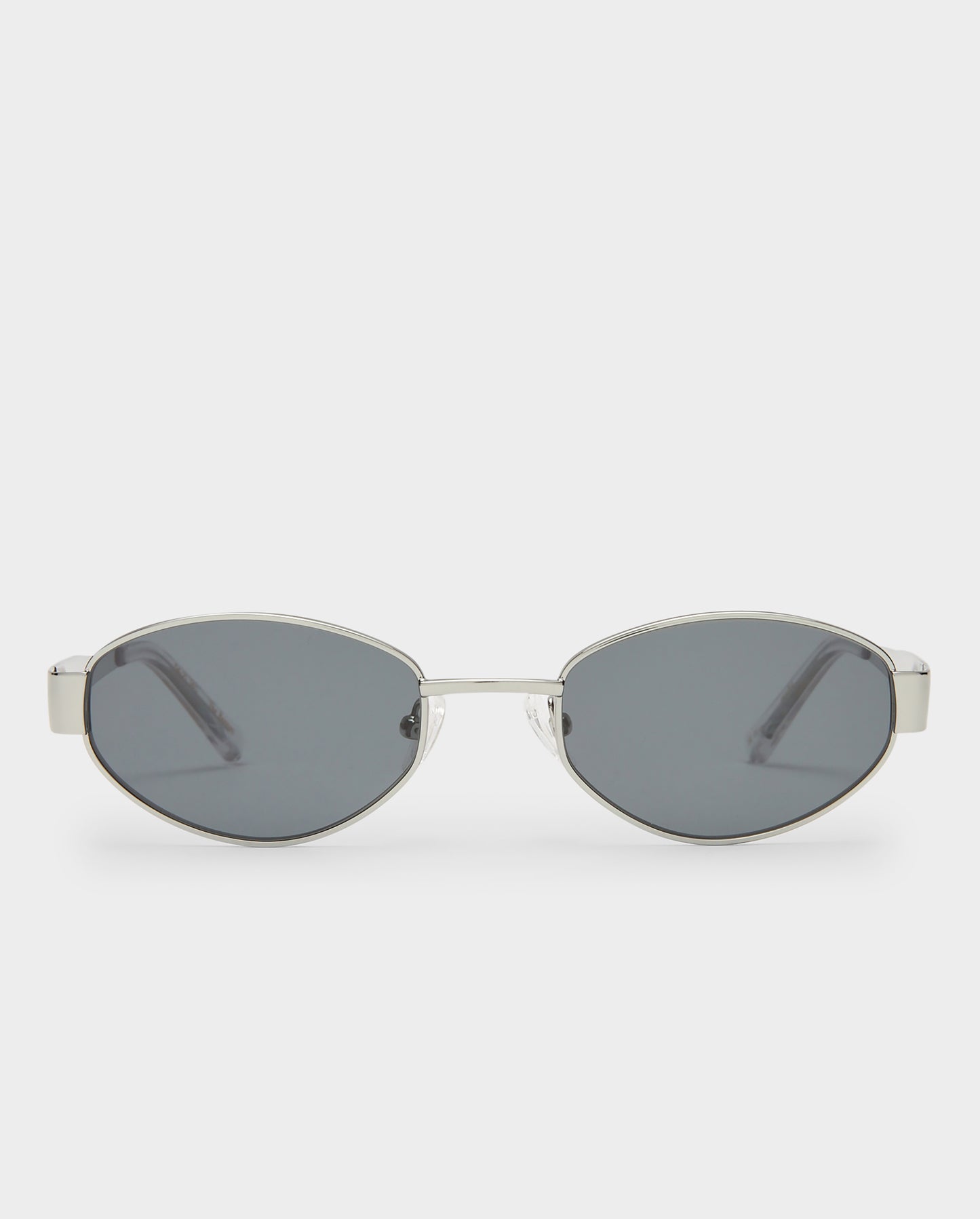 The Boston Silver Female Oval Sunglasses | Luv Lou