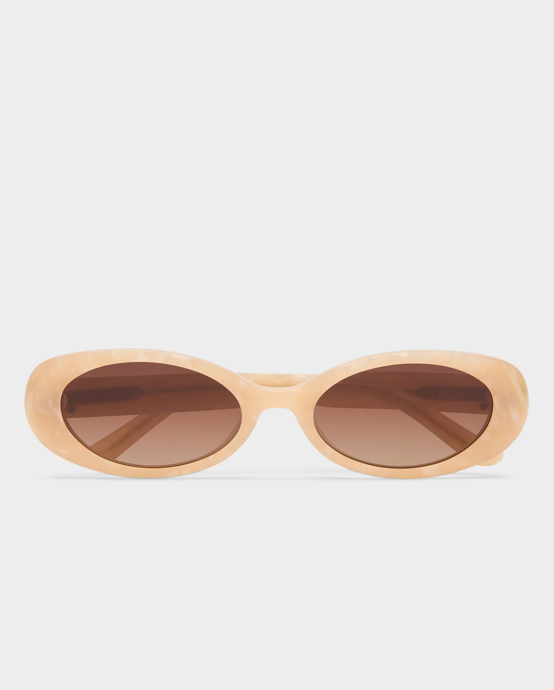 The Morgan Soft Pearl Female Oval Sunglasses | Luv Lou