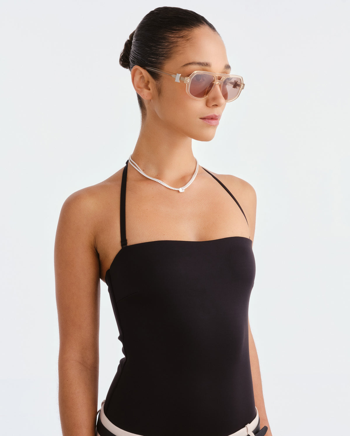 The Banks Luxe Peach Nude Female Aviator Sunglasses | Luv Lou