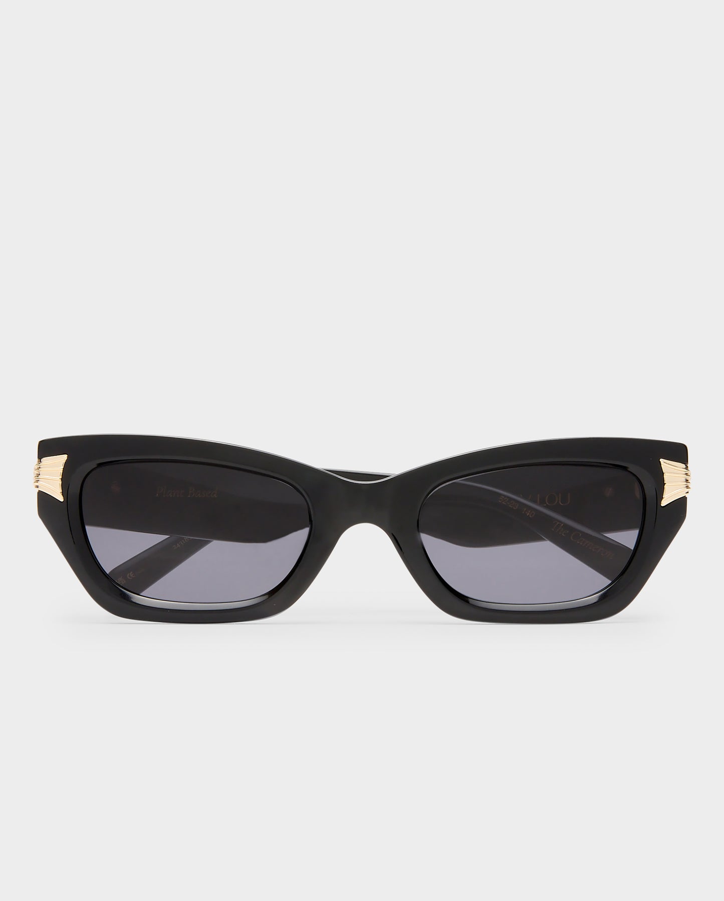 The Cameron Black Female Cat-Eye Sunglasses | Luv Lou