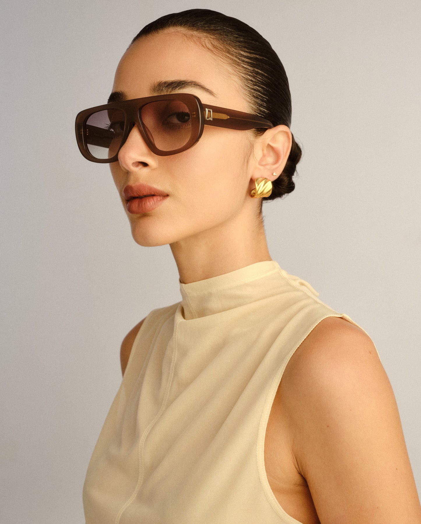 The Dionne Mushroom Female Aviator Sunglasses | Luv Lou