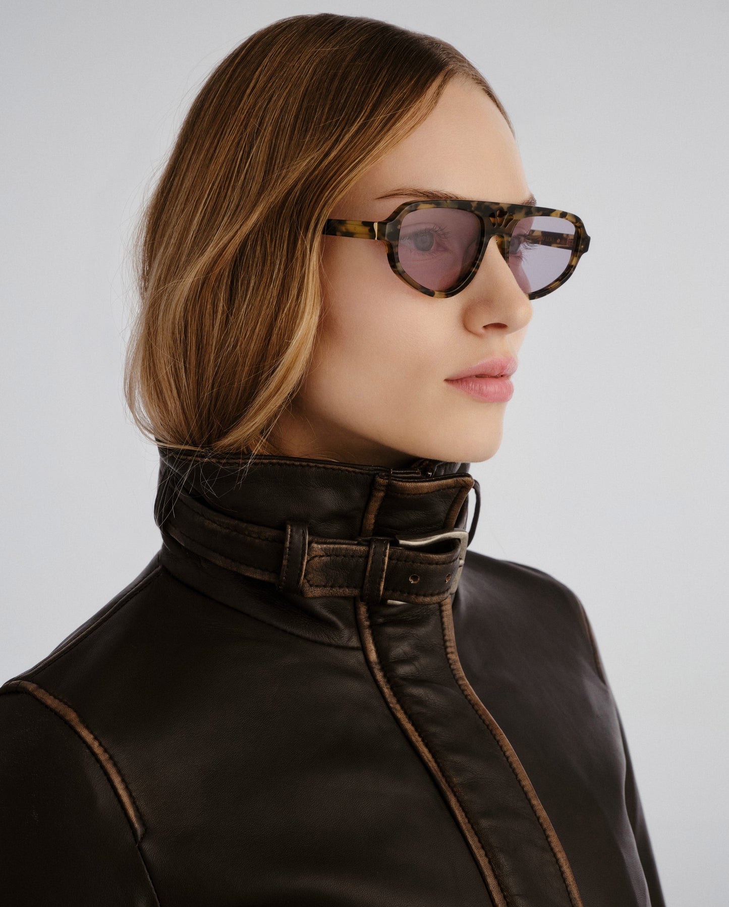 The Dakota Maple Tort Female Aviator Sunglasses | Luv Lou