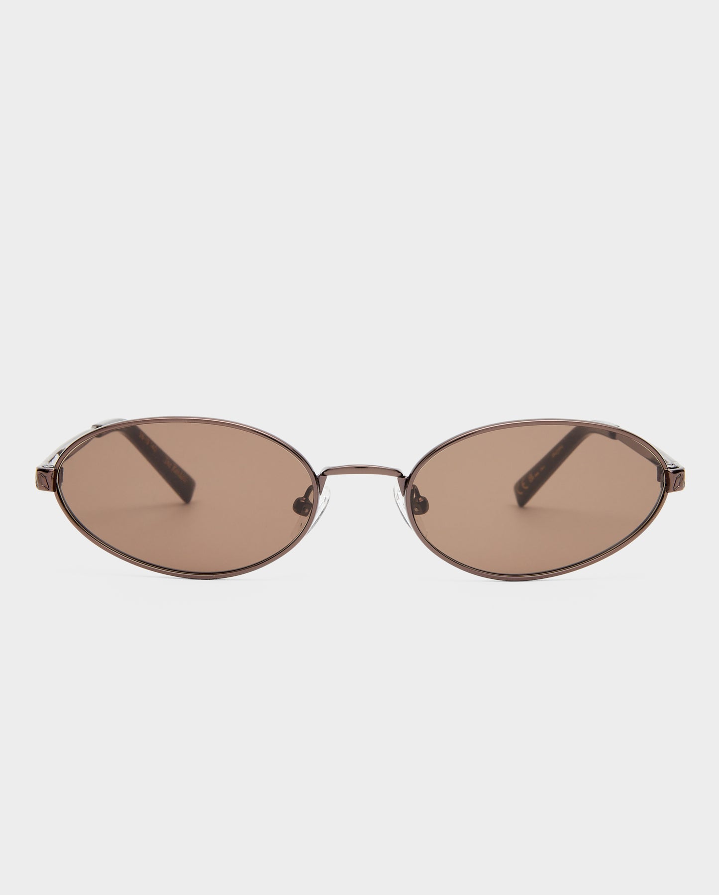 The Kendall Bronze Female Oval Sunglasses | Luv Lou