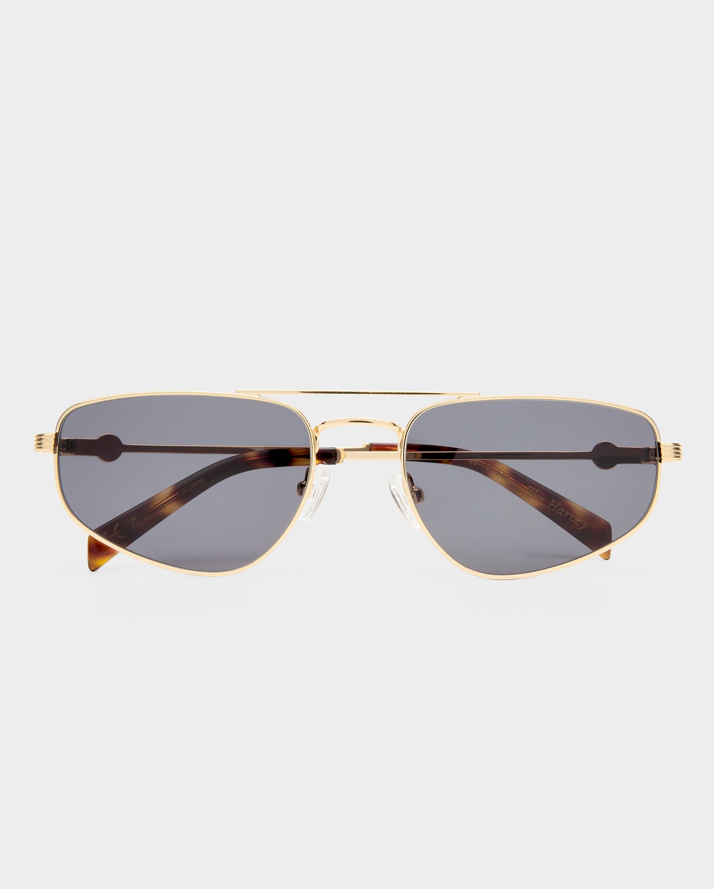 The Harvey Gold Female Aviator Sunglasses | Luv Lou