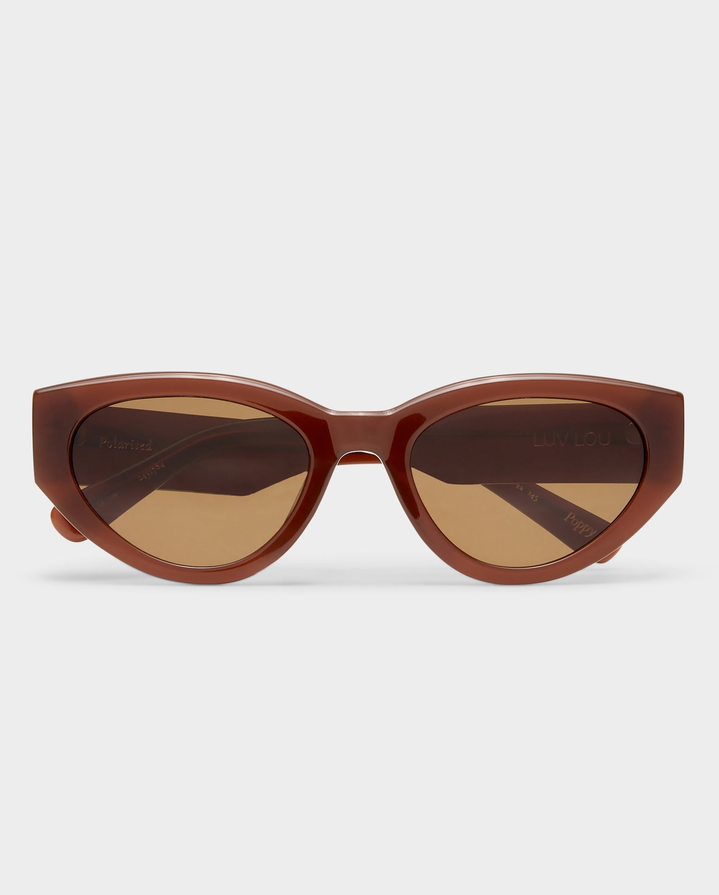 The Poppy Chocolate Female Cat-Eye Sunglasses | Luv Lou