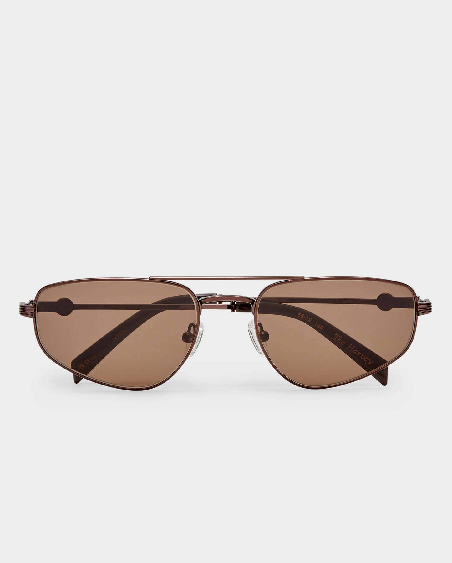 The Harvey Bronze Female Aviator Sunglasses | Luv Lou