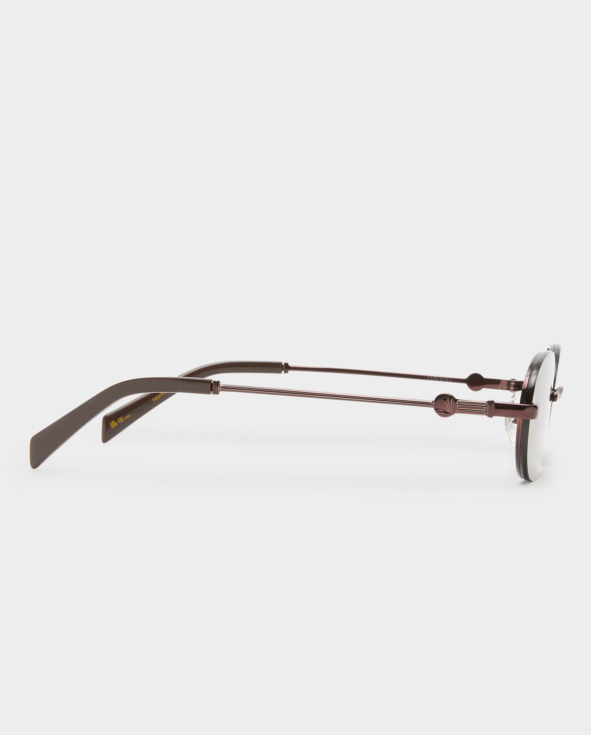 The Jean Bronze Female Oval Sunglasses | Luv Lou