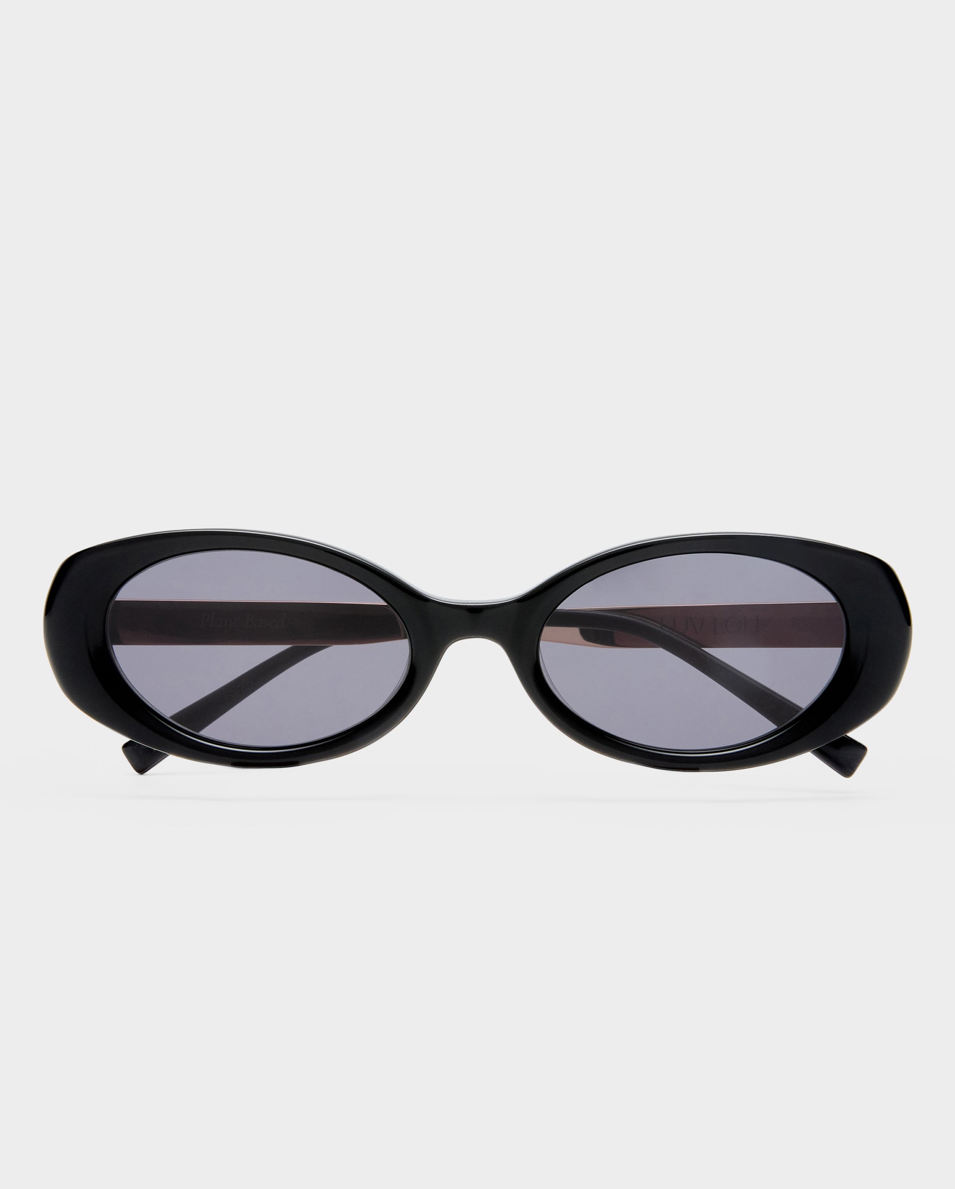 The Honey Black Female Oval Sunglasses | Luv Lou