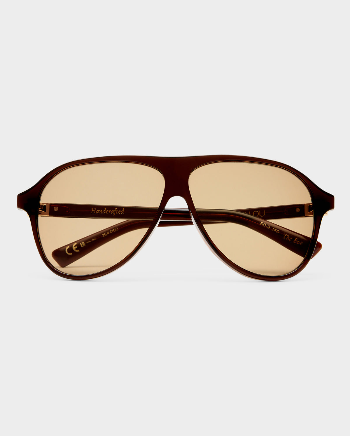 The Eve Cocoa Female Aviator Sunglasses | Luv Lou